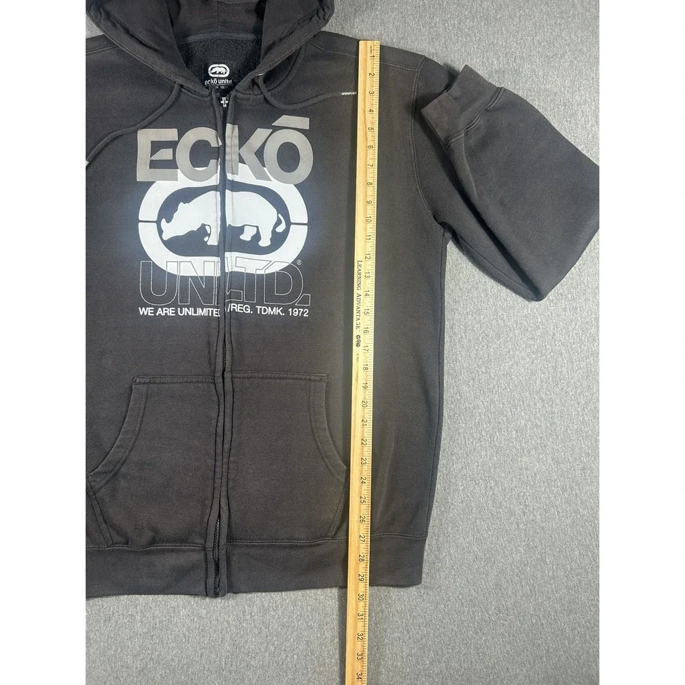 Ecko Unitd.‎ Rhino Logo Full Zip Hoodie Black Size XL